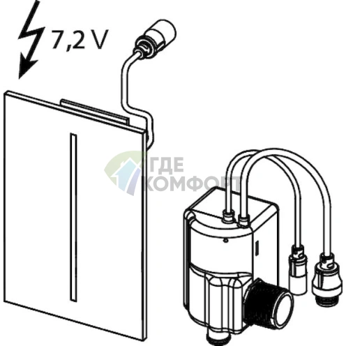 Кнопка смыва для писсуара TECE filo urinal 9242061 7-2 V белая - фото 3