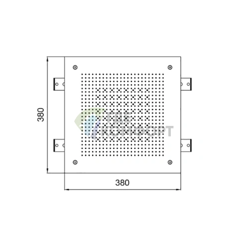 Душевая лейка Almar потолочная встраиваемая 380x380 мм, 2 режима, нержавеющая сталь (E044282.MS) - фото 2