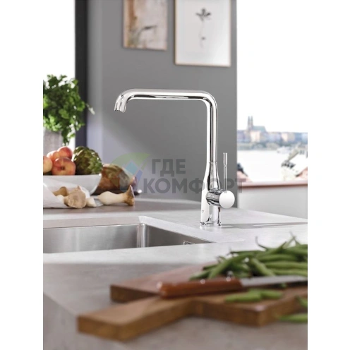 Смеситель Grohe Essence 30269000 для кухни: Однорычажный с высоким изливом - фото 4