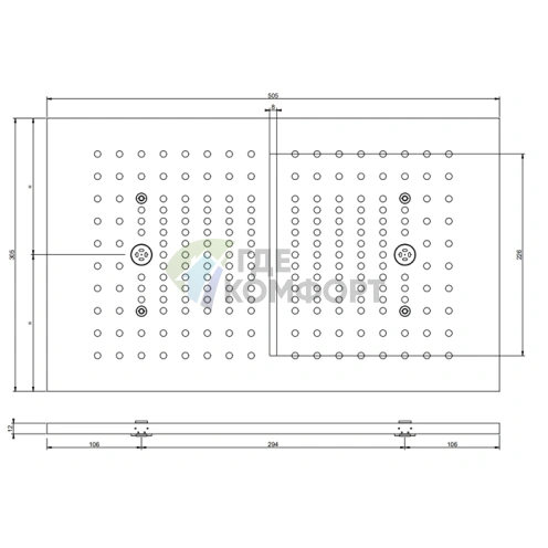 Накладная панель Gessi Afilo 300x500 Black XL для системы 57409/57411 (57010#299) - фото 2