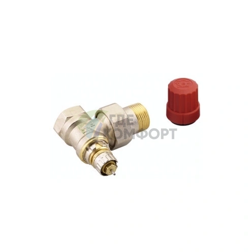 Клапан радиаторного терморегулятора угловой никелированный RTR-N 15 Danfoss 013G7013 (Данфосс) - фото 1