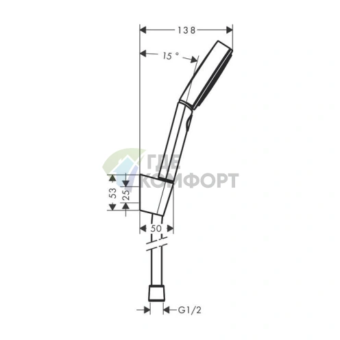 HANSGROHE PULSIFY Душевой набор с держателем и функцией Relaxation 3jet (24302000) - фото 2