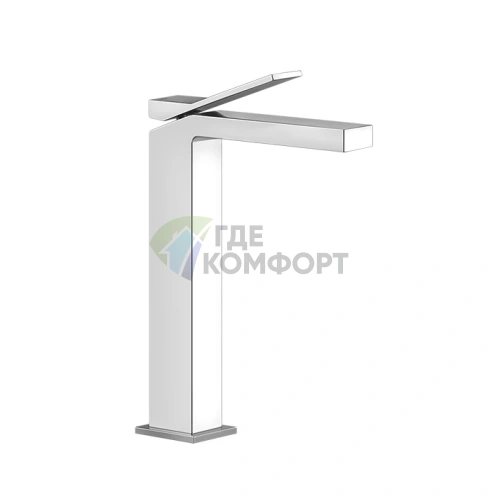 Смеситель для раковины Gessi Rettangolo K, хром, излив 128 мм (53006#031) - фото 1