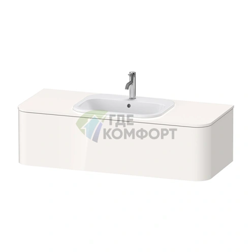 Тумба подвесная Duravit Happy D.2 Plus 354x1300x550 мм, белая глянцевая (HP4952M2222) - фото 1