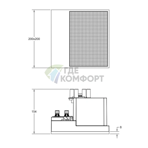 Аудиомодуль GESSI BINARIO 200x200 мм с простой установкой Easy-Fix в цвете Mirror Steel (61113#238) - фото 2