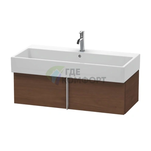 Тумба под раковину Duravit VA 298x984x431 с выдвижным ящиком в цвете американский орех (VA612801313) - фото 1