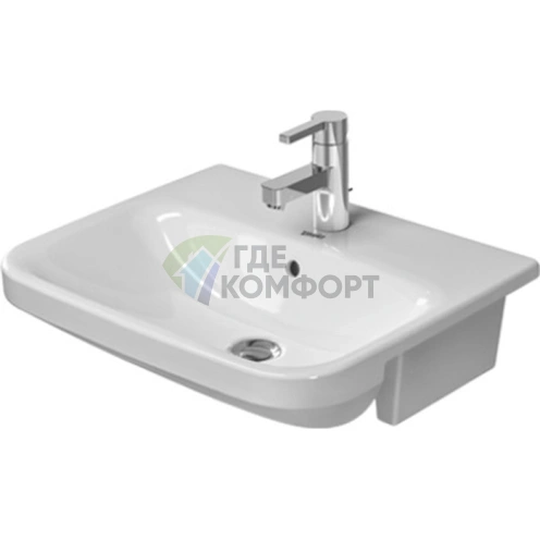 Встраиваемая раковина Duravit DuraStyle 550x455 мм с отверстием под смеситель (375550000) - фото 1