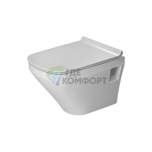 Подвесной унитаз Duravit DURASTYLE Rimless с сиденьем с автозакрыванием (257109+006379)) - фото 1