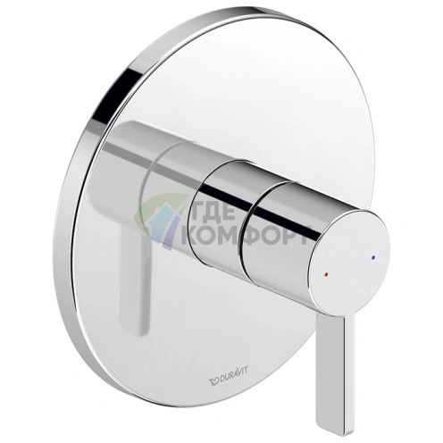 Смеситель для душа Duravit D-Neo встраиваемый, на 1 источник, хром (DE4210010010) - фото 1