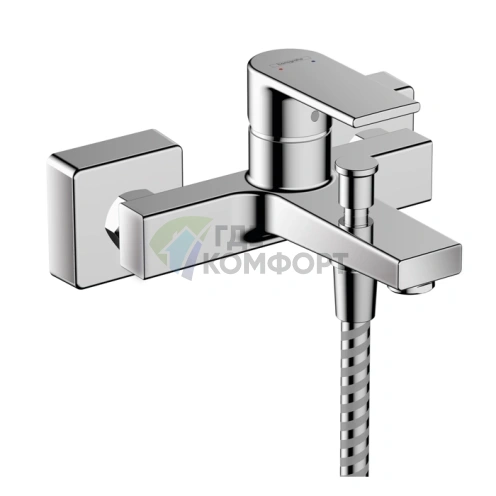 Смеситель для ванны Hansgrohe Vernis Shape настенный с душем и системой экономии воды (71453000) - фото 1