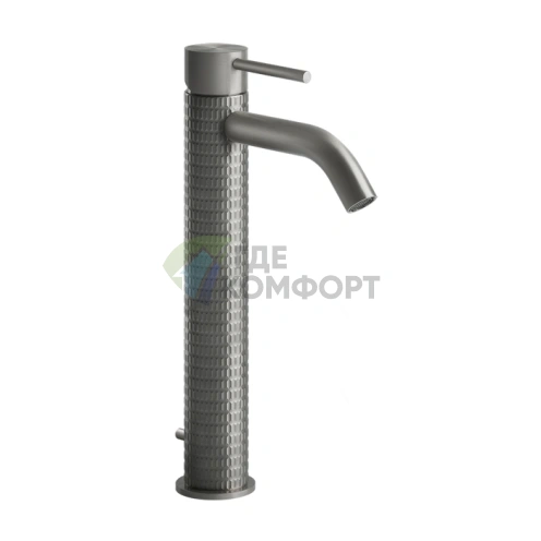 Смеситель GESSI для раковины высокий 305 мм, сталь матовая (54204#239) - фото 1