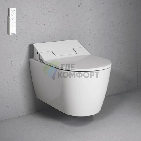 Унитаз подвесной Duravit Me by Starck безободковый с функцией биде Sensowash, белый, 570x370 мм (2529590000) - фото 1