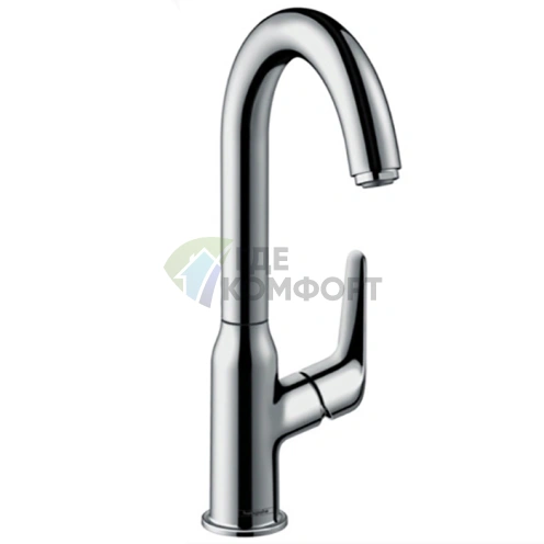 Смеситель для раковины Hansgrohe Novus 240 мм с поворотным изливом и донным клапаном (71126000) - фото 1