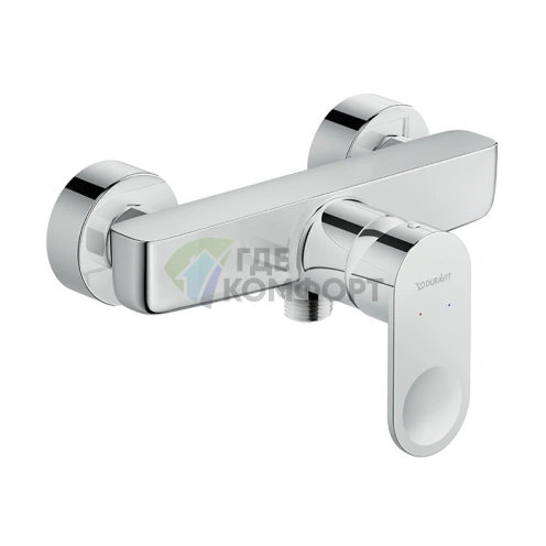 Настенный смеситель для душа Duravit B.3 в хроме (B34230000010) - фото 1