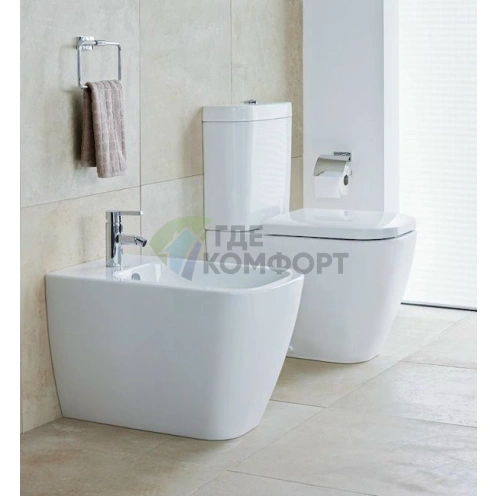 Унитаз-компакт Duravit Happy D.2: Стильный дизайн и комфорт для вашей ванной (2134090000) - фото 2