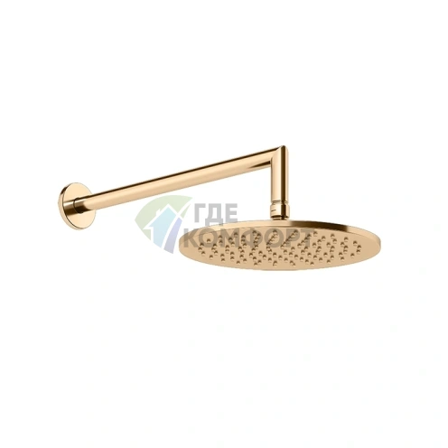 Верхний душ GESSI Ingranaggio с кронштейном 250 мм, цвет Brushed Brass PVD (63348#727) - фото 1
