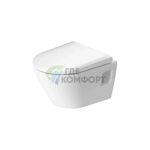 Унитаз подвесной Duravit D-Neo 370x480 мм, безободковый, белый (2587090000) - фото 1