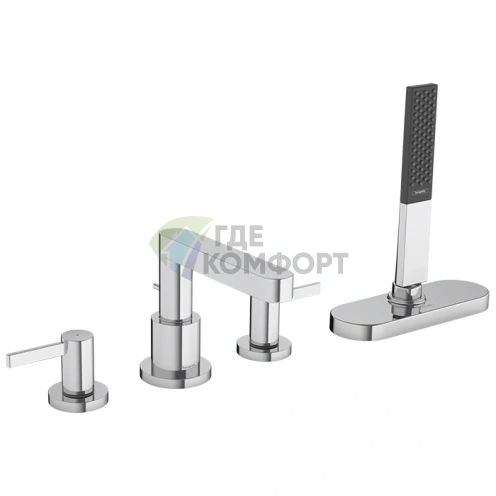 Смеситель для ванны Hansgrohe Finoris с ручным душем и системой sBox (76444000) - фото 1