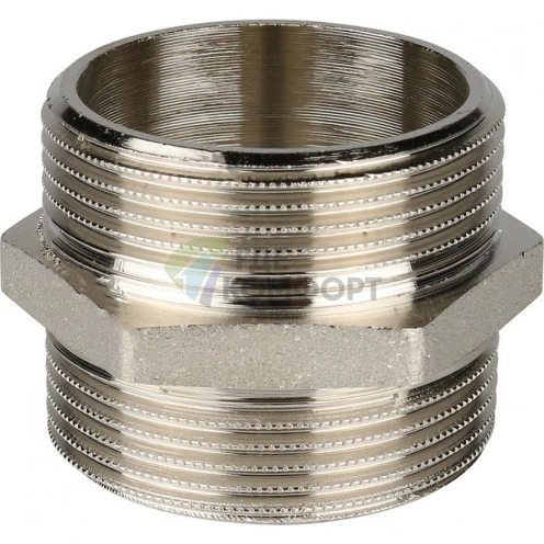 Ниппель STOUT HH 1 1/2 наружная резьба никелированный - фото 3