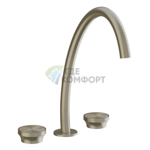 GESSI Origini Высокий смеситель для раковины на 3 отверстия без донного клапана в цвете Finox Brushed Nickel (66016#149) - фото 1