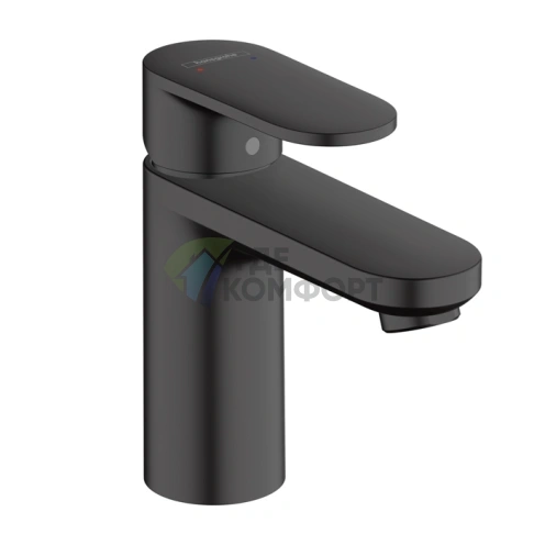 Смеситель для раковины Hansgrohe Vernis Blend 100: элегантный дизайн в матовом черном цвете (71580670) - фото 1