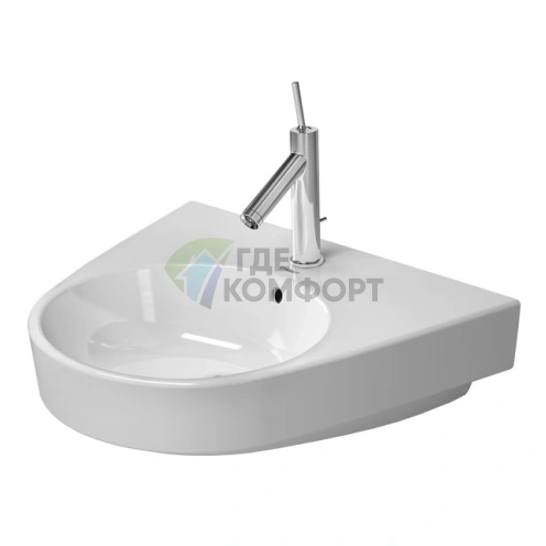 Подвесная раковина Duravit 600x500 мм с полупьедесталом, белая (2323600000) - фото 3