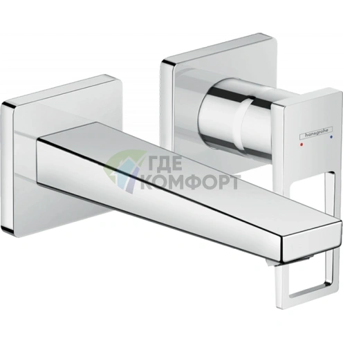 Встраиваемый смеситель для раковины Hansgrohe Metropol с изливом 165 мм, хром (74525000) - фото 1