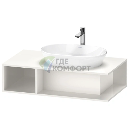 Подвесная тумбочка Duravit D-Neo компактная с открытым отделением, белый высокоглянцевый (DE495902222) - фото 1