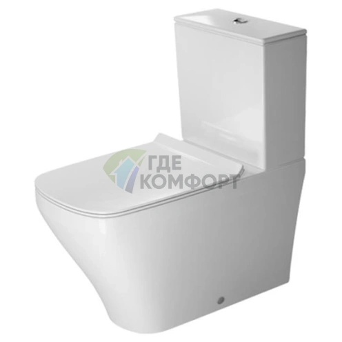 Унитаз Duravit DuraStyle моноблок пристенный 370x700 мм с универсальным сливом, белый (2156090000) - фото 1