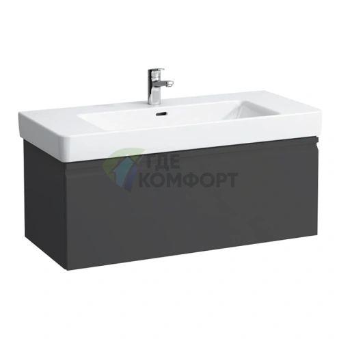 Тумба под раковину LAUFEN PRO S 1010 мм, графит, с ящиком (4.8355.2.096.480.1) - фото 1