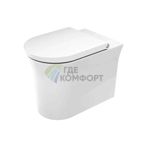 Унитаз напольный Duravit White Tulip безободковый: Легкость чистки с покрытием WonderGliss (20010900001) - фото 1