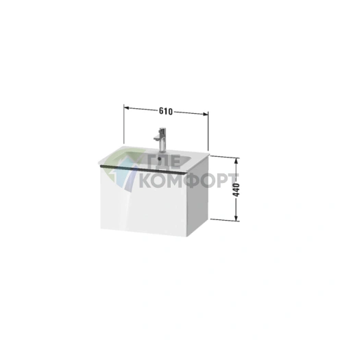 Тумбочка подвесная Duravit D-Neo 440x610x462, 1 ящик, белый высокоглянцевый (DE426102222) - фото 2