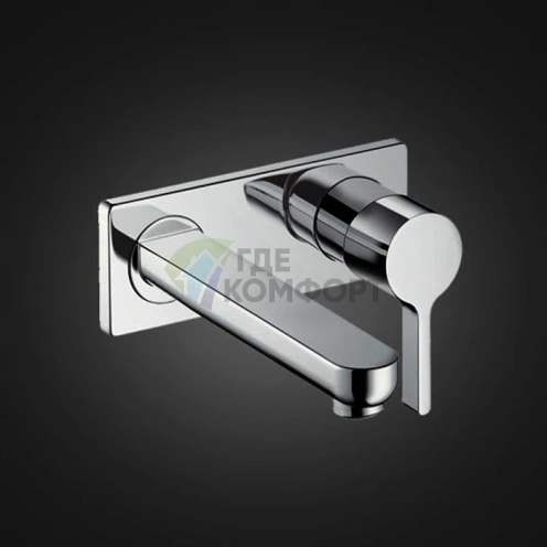 Смеситель для раковины Hansgrohe Metris S встраиваемый, излив 225 мм, хром (31163000) - фото 1