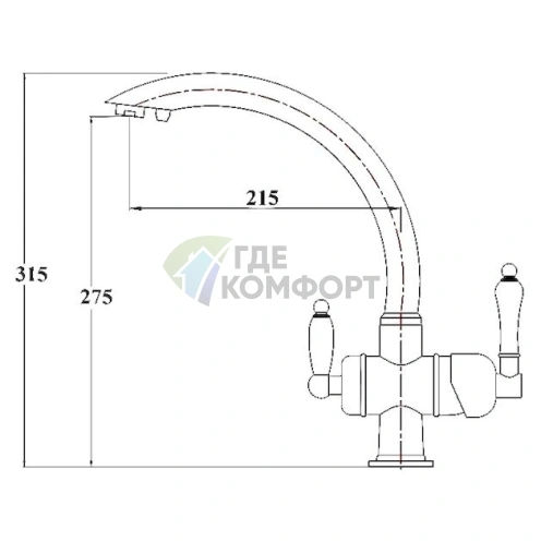 Смеситель для кухни Zorg Clean Water ZR 327 YF никель - фото 2