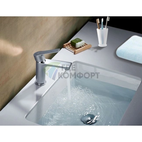 Смеситель для раковины Rossinka RS35 однорычажный (RS35-11PC) - фото 2
