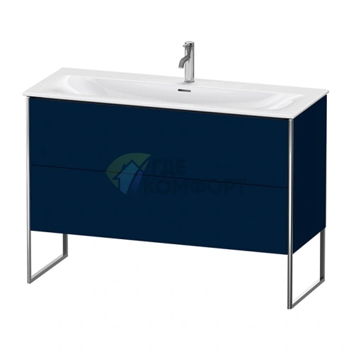 Тумба напольная Duravit XSquare 234412 с двумя ящиками, цвет Night Blue SaM (XS452609898) - фото 1