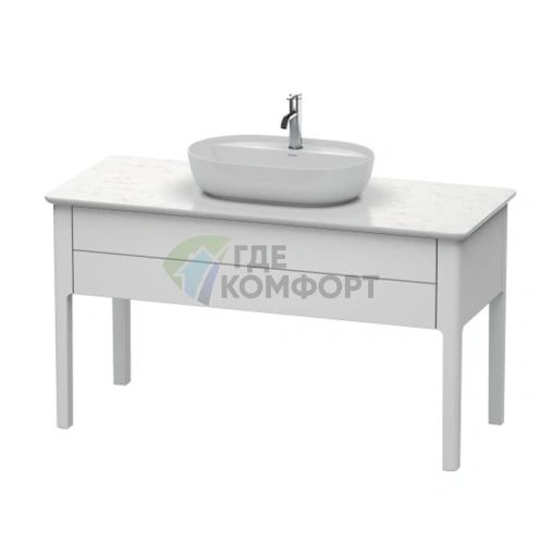 Напольная тумба Duravit Luv, 743x1388x570 мм, с выдвижным ящиком, цвет белый шелковисто-матовый (LU956103636) - фото 1