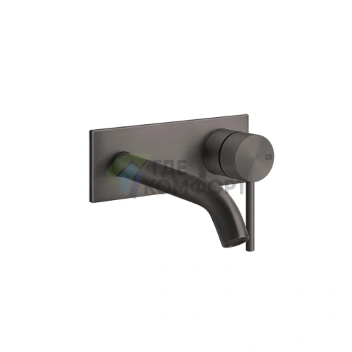 Встраиваемый смеситель GESSI 316 с изливом 147 мм, цвет Brushed Black Metal PVD (54088#707) - фото 1