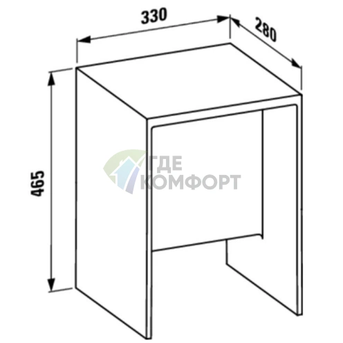 Табурет Laufen Kartell пластиковый дымчато-серый 330x280x465 мм (3.8933.0.085.000.1) - фото 2
