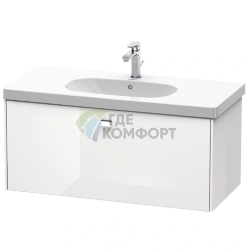 Тумба подвесная Duravit Brioso 1020 мм белая глянцевая с выдвижным ящиком (BR404702222) - фото 1