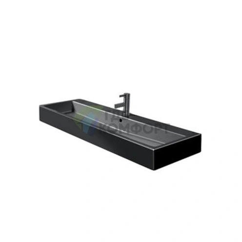 Раковина Duravit Vero шлиф с перел без отв под смеситель включая крепление 1200x470мм Цвет Черный - фото 1