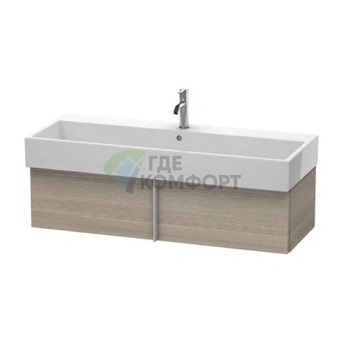 Раковина накладная Duravit Vero Air 120 сантиметров, белая, с переливом и отверстием под смеситель (2350120000) - фото 1