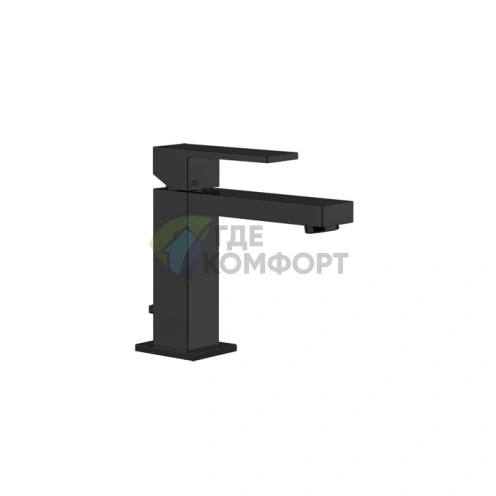 Смеситель для раковины Gessi Rettangolo черный, на 1 отверстие, с донным клапаном (20001#299) - фото 1