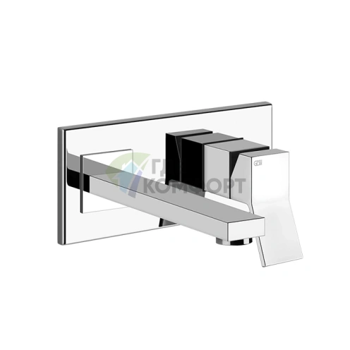 Встраиваемый смеситель Gessi Rettangolo K для раковины с изливом 201 мм, хром (53088#031) - фото 1