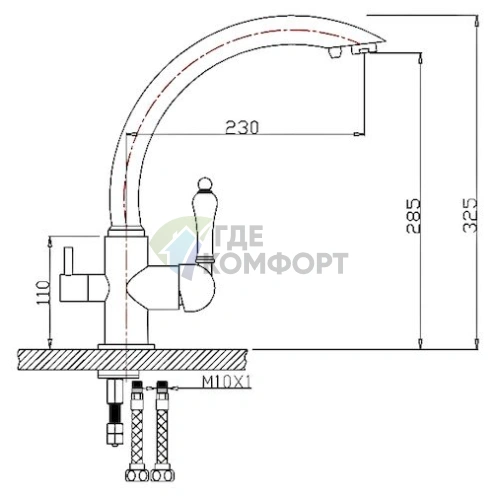 Смеситель для кухни Zorg Clean Water ZR 314 YF-33 черный - фото 2