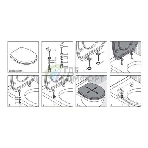 Сиденье для унитаза Duravit DuraStyle с крышкой, белое, петли из нержавеющей стали (20610000) - фото 2