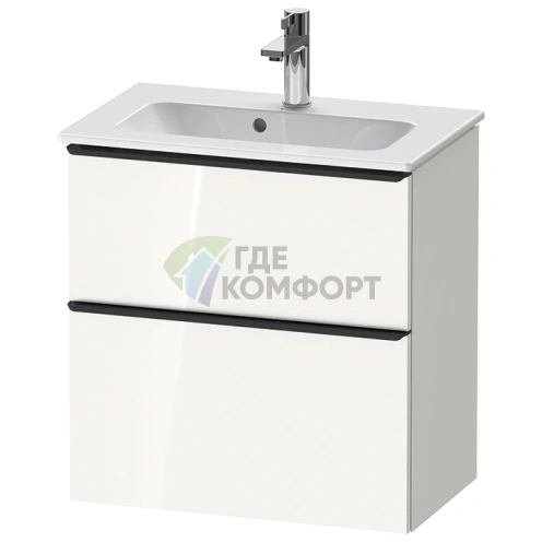Подвесная тумбочка Duravit D-Neo Compact, белая высокоглянцевая, 610x372x625 мм (DE436802222) - фото 1