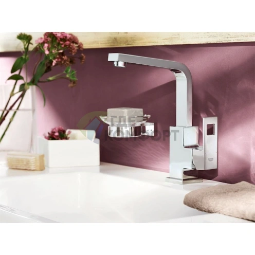 Смеситель для раковины Grohe Eurocube 23135000 с кубическим дизайном - фото 3