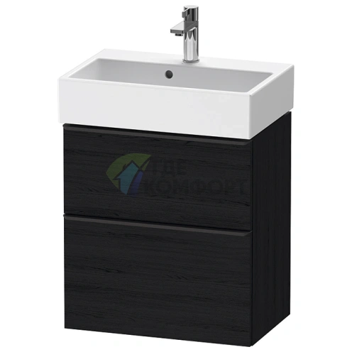 Тумбочка подвесная Duravit D-Neo Compact 584x372x625 мм, 1 ящик, Black Oak (DE432901616) - фото 1