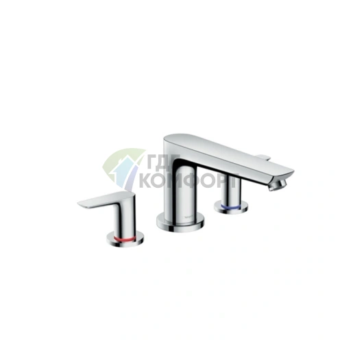 Смеситель для ванны Hansgrohe Talis E накладной на три отверстия, излив 196 мм, хром (71747000) - фото 1